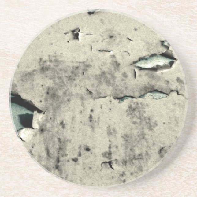Coaster 4.25", Sandstone Top, Cork Bottom, Custom (Front)