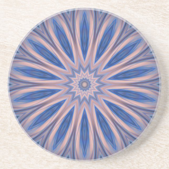 Coaster 4.25", Sandstone Top, Cork Bottom, Custom (Front)
