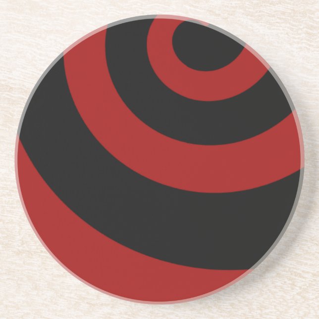 Coaster 4.25", Sandstone Top, Cork Bottom, Custom (Front)