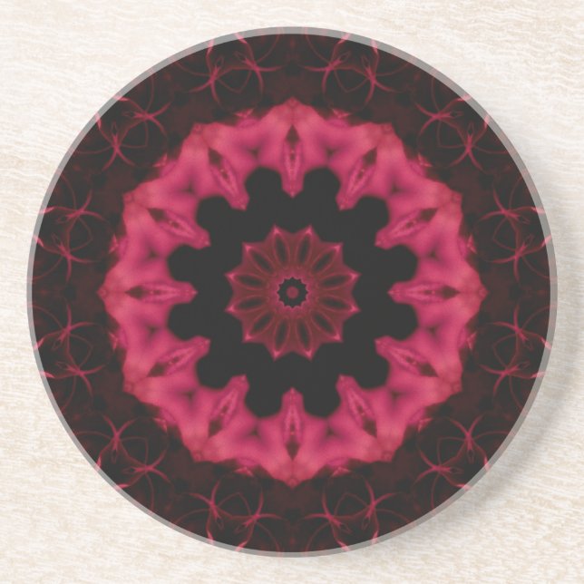 Coaster 4.25", Sandstone Top, Cork Bottom, Custom (Front)