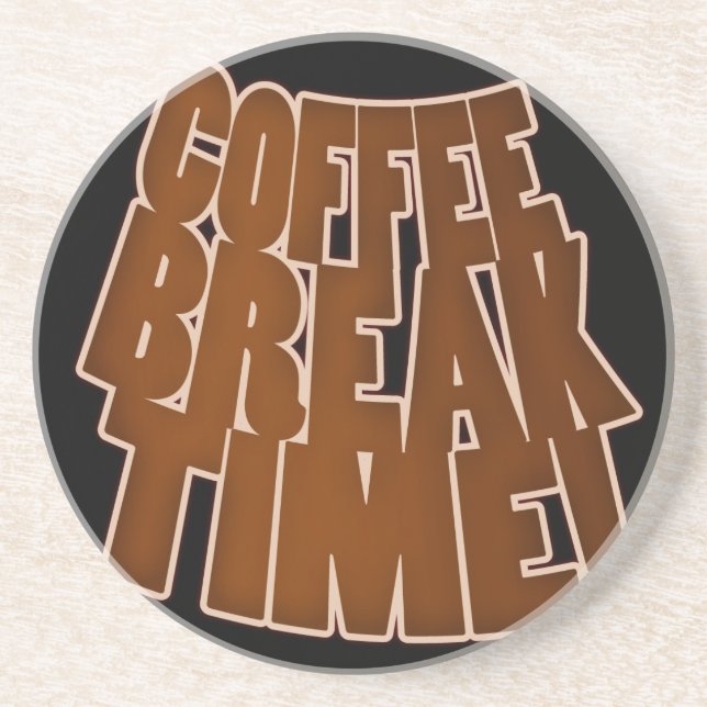 Coaster 4.25", Sandstone Top, Cork Bottom, Custom (Front)