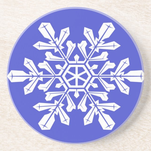 Coaster Blue Snow Flake (Front)