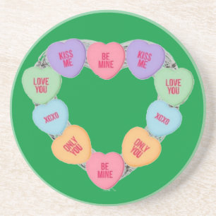 Coaster Candy Love Hearts