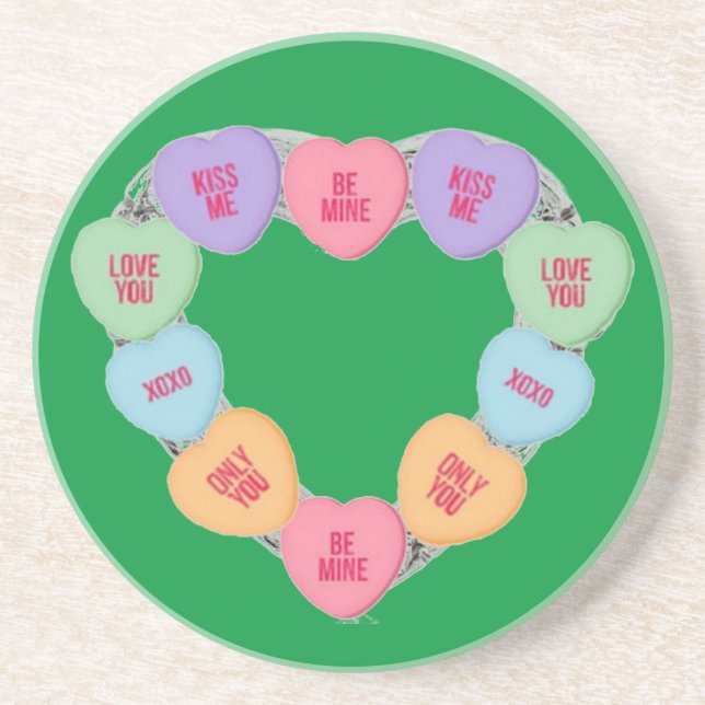 Coaster Candy Love Hearts (Front)