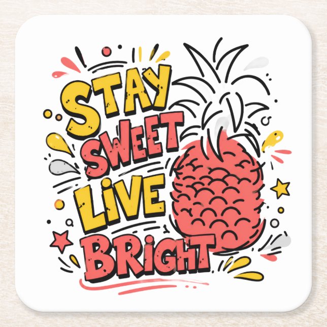  Coaster Cute Tropical Drink Coaster (Front)