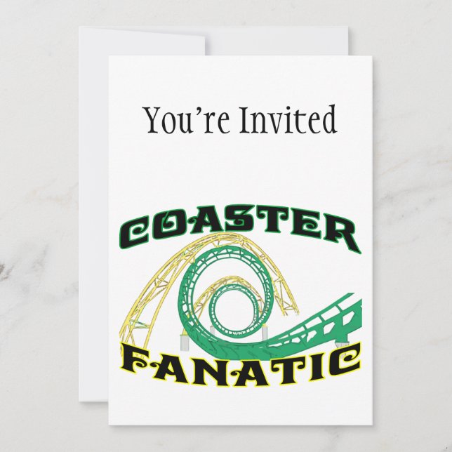 Coaster Fanatic Invitation (Front)