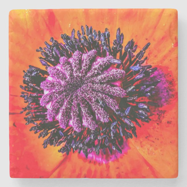 Coaster, floral design stone coaster (Front)