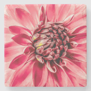 Coaster, floral design stone coaster