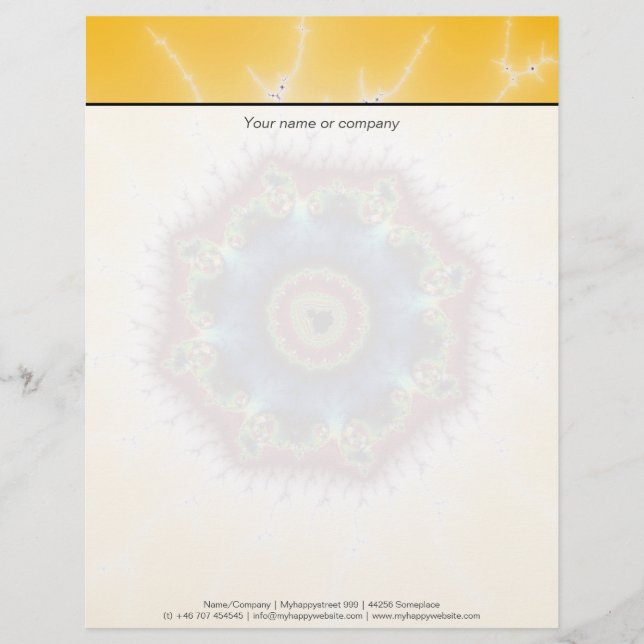 Coaster - Fractal Art Personalised Letterhead (Front)