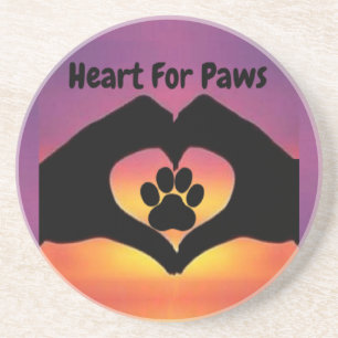 Coaster Heart For Paws