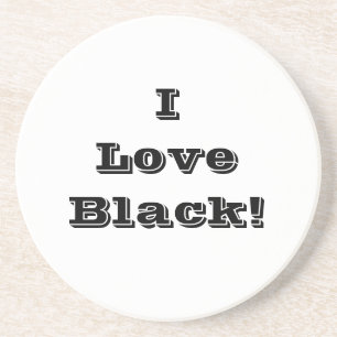 Coaster I Love Black