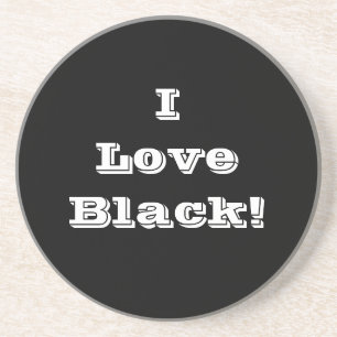 Coaster I Love Black