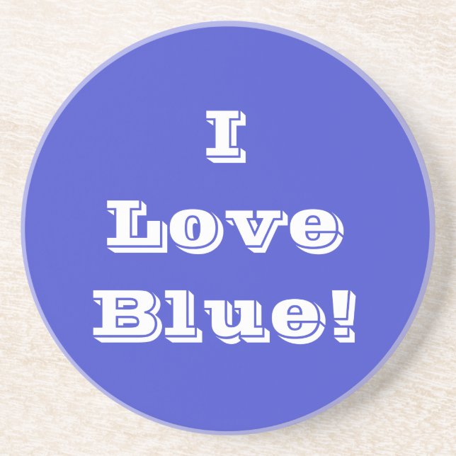 Coaster I Love Blue (Front)