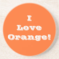 Coaster I Love Orange