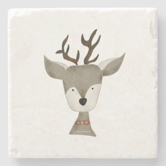 Coaster | Marble Trivet | Antique Reindeer (Front)