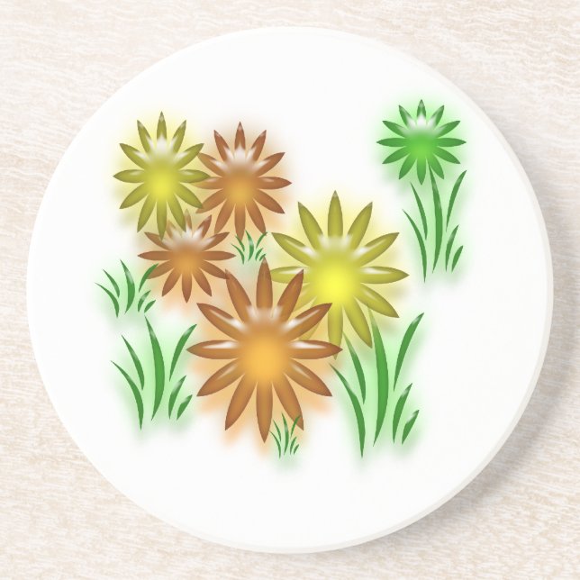 Coaster - Neon flowers (Front)