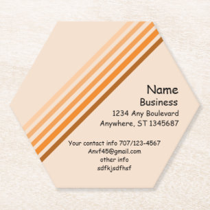 Coaster - Orange Lines and Contact Info