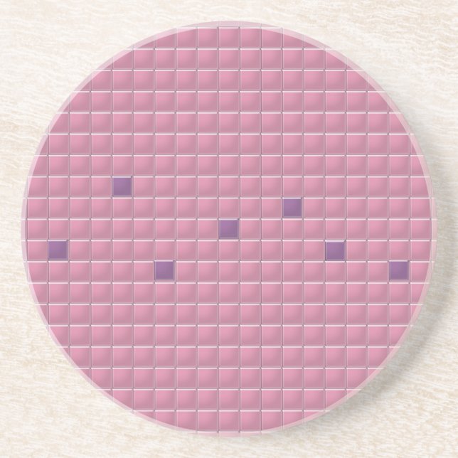 Coaster - Pink Square Mosaic (Front)