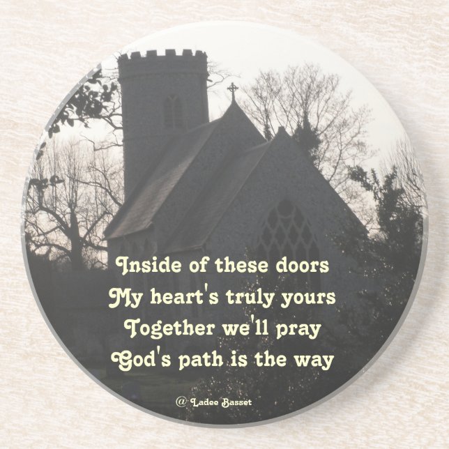 Coaster Poem Ode To Pray By Ladee Basset (Front)