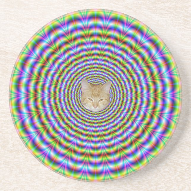 Coaster  Psychedelic Neon Ripples (Front)