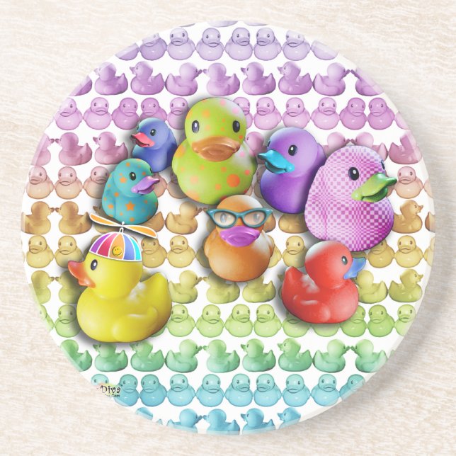 Coaster - RUBBER DUCKY - DUCKIES POP ART (Front)