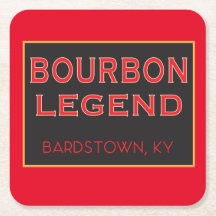 Coaster Set - Bourbon Legend on Red