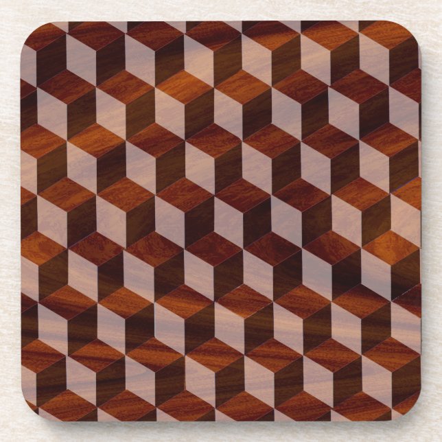 Coaster Set - Faux Inlaid wood (Front)