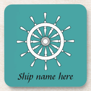 Coaster Set - Helm and ship name