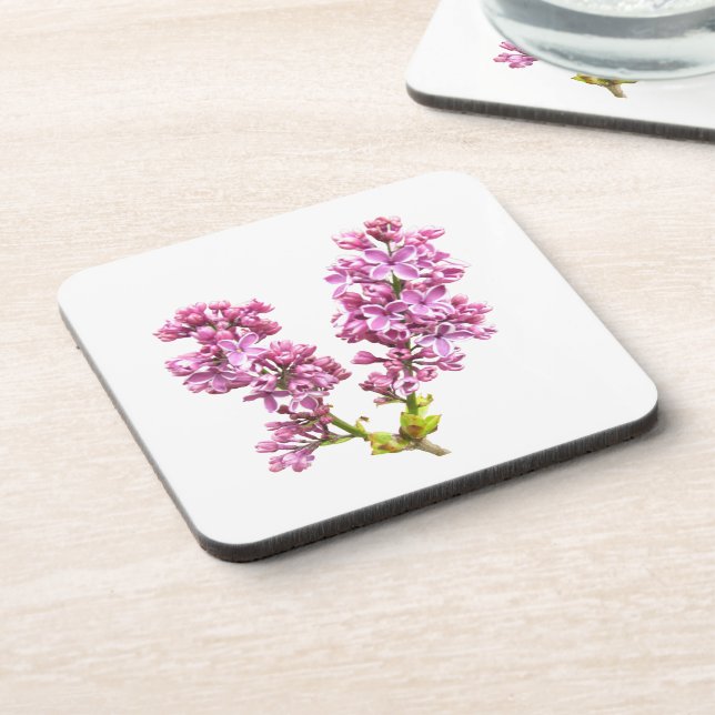 Coaster set - Lilac blossoms (Left Side)