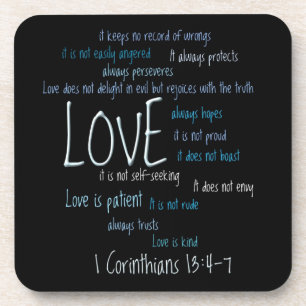 Coaster Set - Love is Patient Mix