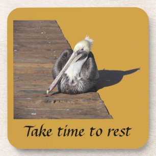 Coaster Set - Pelican on Boardwalk