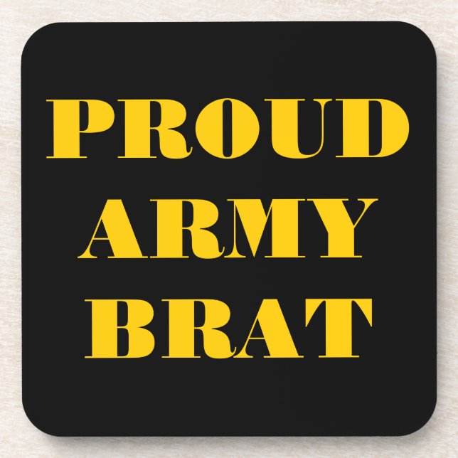 Coaster Set Proud Army Brat (Front)
