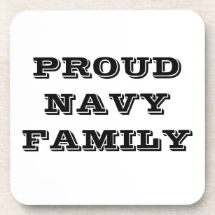 Coaster Set Proud Navy Family