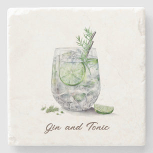 Coaster, Stone - Gin & Tonic  Coaster