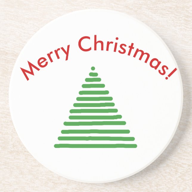 Coaster - Stylised Tree with Curved Text (Front)