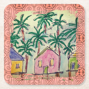 Coaster - Tropical Cabin Paintstroke-2