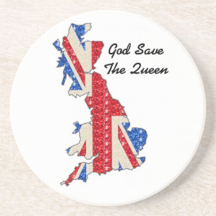 Coaster UK Flag God Save The Queen