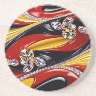 Coaster with Belgian Colors Design