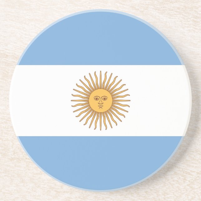 Coaster with Flag of Argentina (Front)