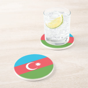 Coaster with Flag of Azerbaijan