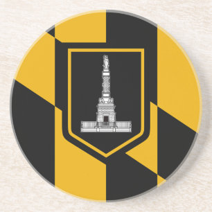 Coaster with Flag of Baltimore, Maryland, USA
