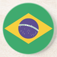 Coaster with Flag of Brazil