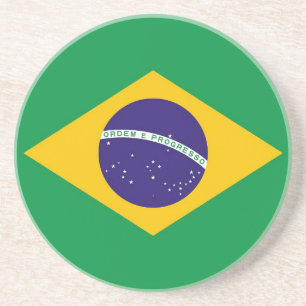 Coaster with Flag of Brazil