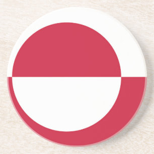 Coaster with Flag of Greenland