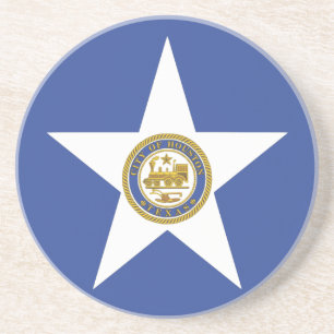Coaster with Flag of Houston, Texas, USA