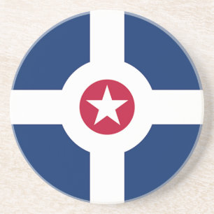 Coaster with Flag of Indianapolis, USA