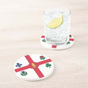 Coaster with Flag of Montreal, Canada