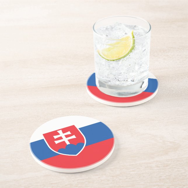 Coaster with Flag of Slovakia (Side)