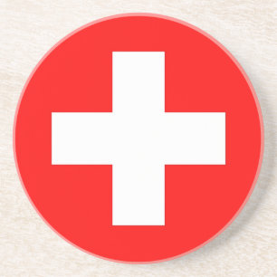 Coaster with Flag of Switzerland