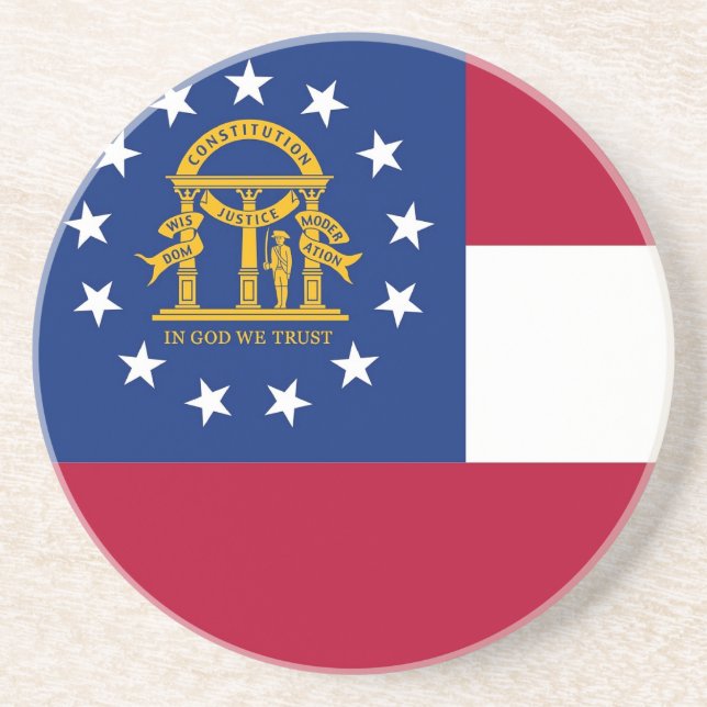 Coaster with Flag of the Georgia, USA (Front)